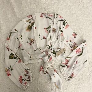 Flynn Skye crop top wrap long sleeve